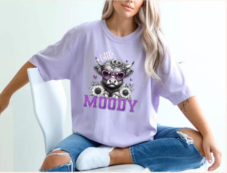 A little Moody - Highland Cow - Real Glitter - New arrival