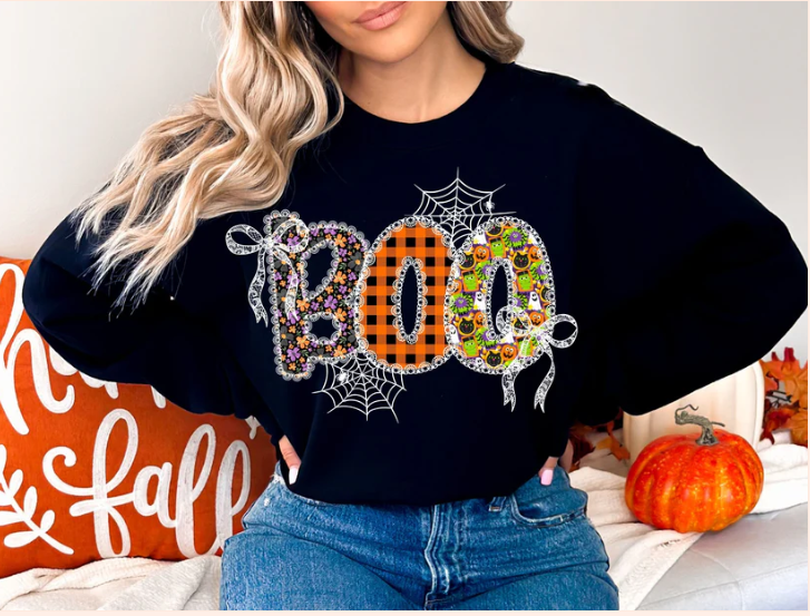 Boo Spider Web - Real Glitter- Halloween - Fall - New Arrival
