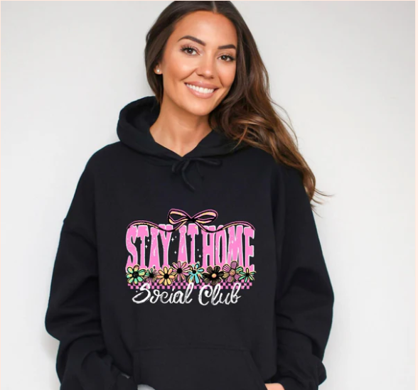 Stay at Home Social Club - Real Glitter - T-Shirt - Crewneck Sweatshirt - Hoodie - New Arrival