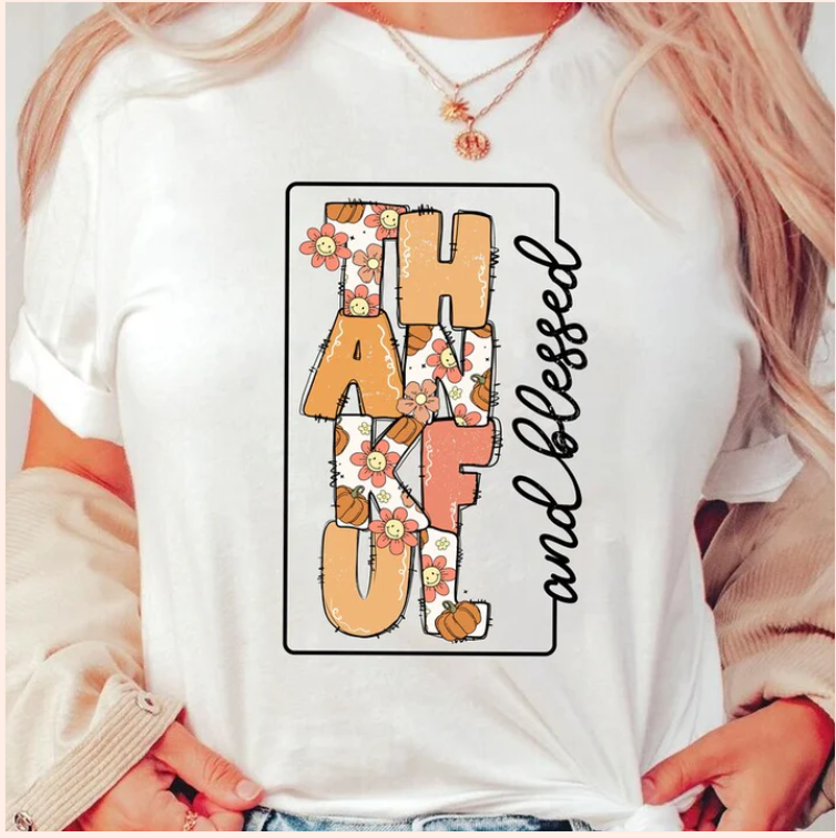 Thankful and Blessed - Real Glitter - Fall - New arrival