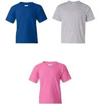 3 Youth Gildan T-Shirts for $35.00 Buy more Save more- Free Shipping