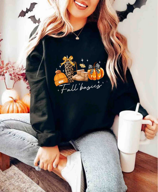 Fall Basics with White Letters - Real Glitter - Fall - New arrival