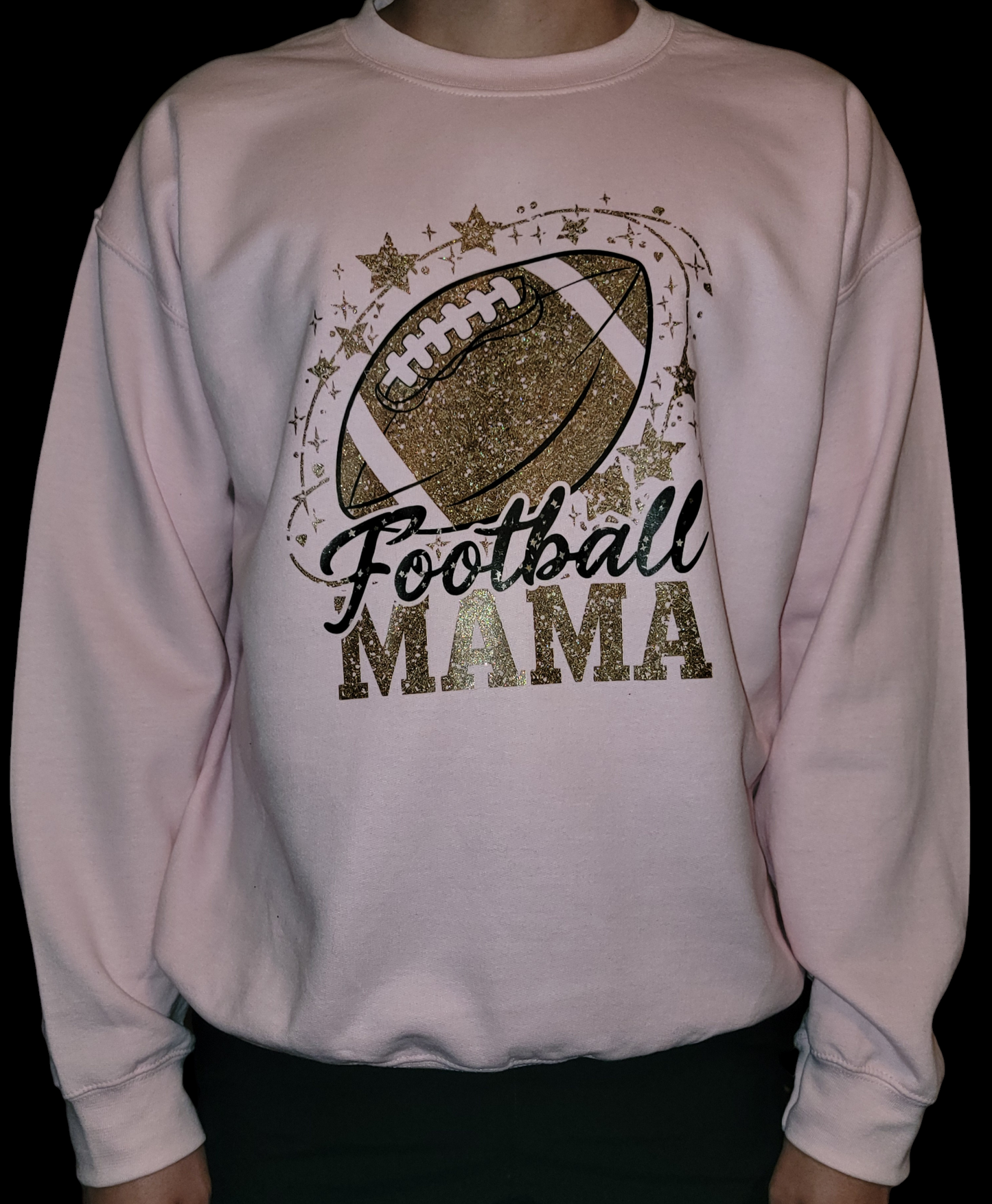 Football Mama real glitter - Fall -Christmas