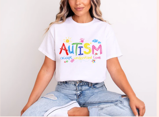 Autism Accept Understand Love - Real Glitter - New arrival. Hoodie - Crewneck Sweatshirt