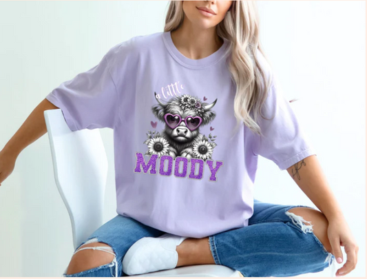 A little Moody - Highland Cow - Real Glitter - New arrival