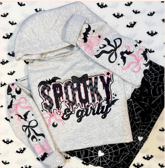 Spooky And Girly with Sleeves- Real Glitter - Halloween - Fall - New Arrival