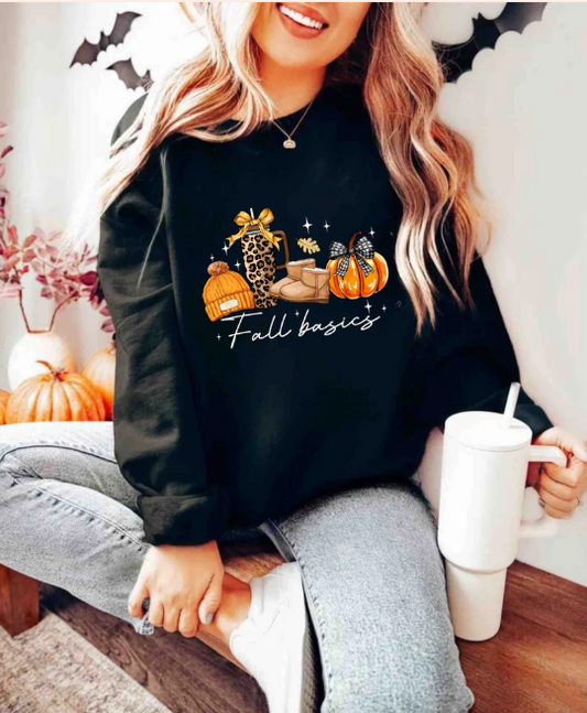 Fall Basics ( White letters ) - Real Glitter - Fall - New arrival - 4 XL and 5 XL