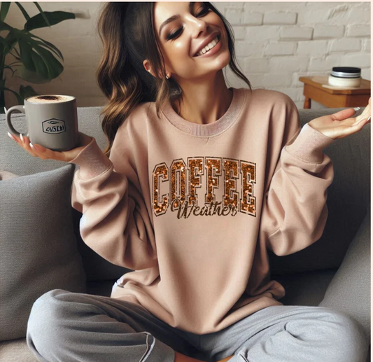 Coffee Weather - Real Glitter - 4XL-5XL - Fall - Winter - New Arrival