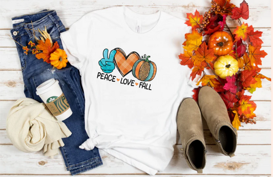 Peace Love Fall - Real Glitter - Fall - New arrival
