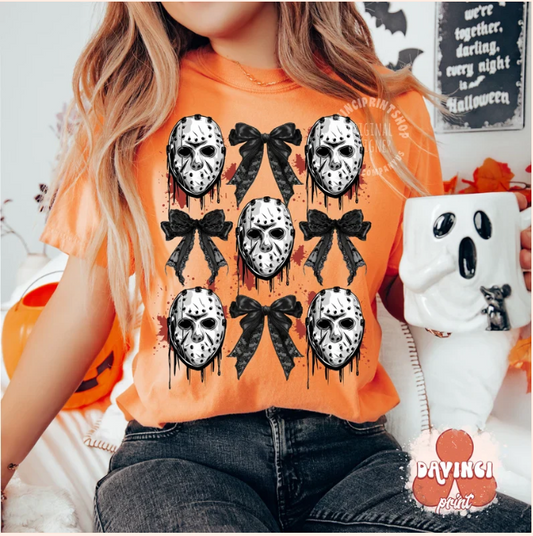 Horror Mask Coquette - Real Glitter - Halloween - New Arrival Crewneck Sweatshirt - Hoodie