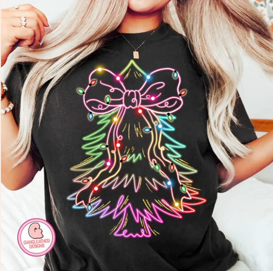 Neon Christmas Tree - Real Glitter - Christmas - New Arrival