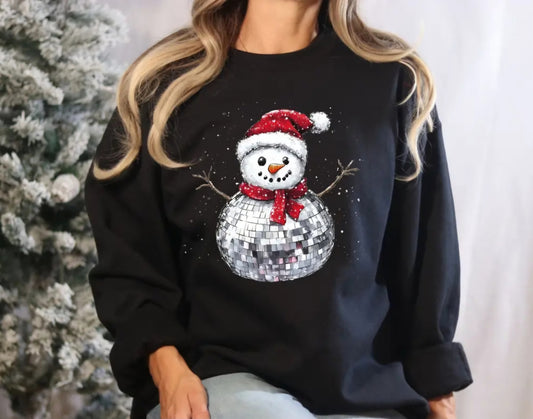 Disco Ball Snowman- Real Glitter - Christmas Collection - New Arrival