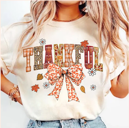 Thankful - Real Glitter - Fall - New arrival - T-Shirt