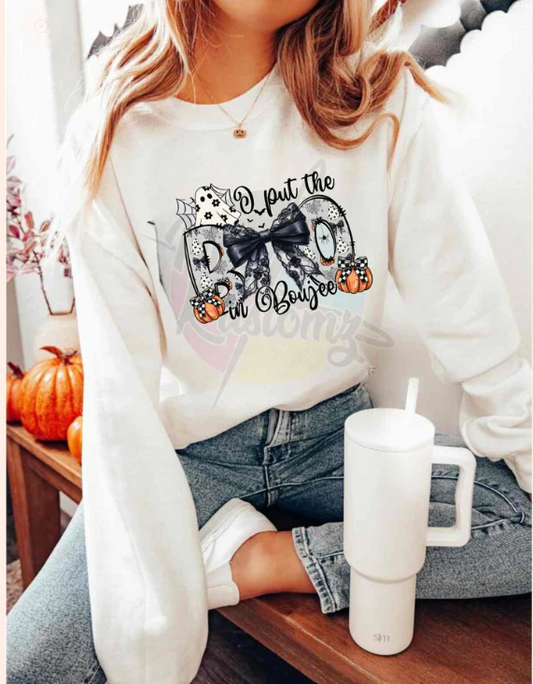 I put the Boo in Boujee - Real Glitter - Halloween - Fall - T-Shirt