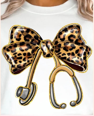 Leopard Stethoscope - Real Glitter - Nurse- Dr. - New arrival